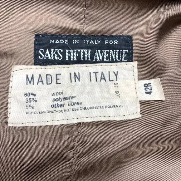 VINTAGE Saks Fifth Avenue Wool Vest - Picture 7 of 7